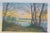 Antique Arthur Fuller Davis Signed Colored on the River Bank Etching 18" For Sale - Image 4 of 10