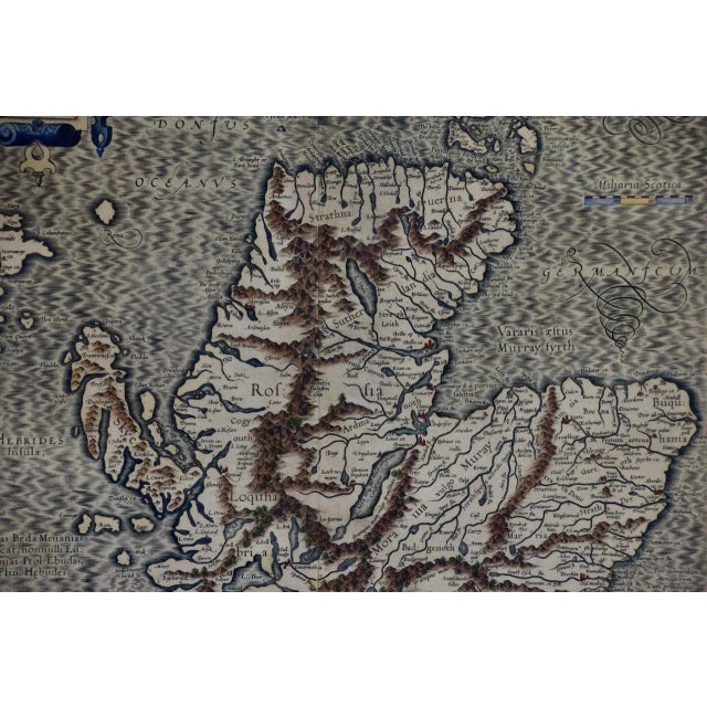 Neoclassical Northern Scotland: 16th Century Hand-Colored Map by Mercator, 1564 For Sale - Image 3 of 7