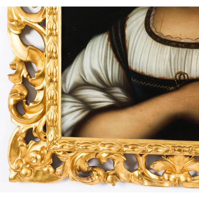 Green La Fornarina after Sebastiano del Piombo, 19th Century, Oil Painting For Sale - Image 8 of 10