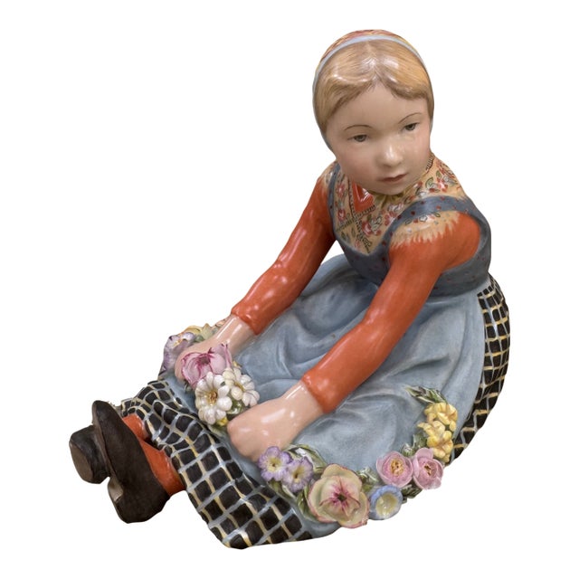 Royal Copenhagen Figurine of a Young Girl in Traditional Dress by Carl Martin-Hansen For Sale