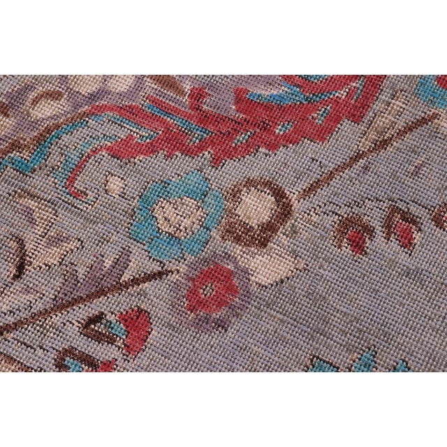 Textile Boho Chic Vintage Blue/Purple Wool Rug - 6'5'' X 9'4'' For Sale - Image 7 of 10