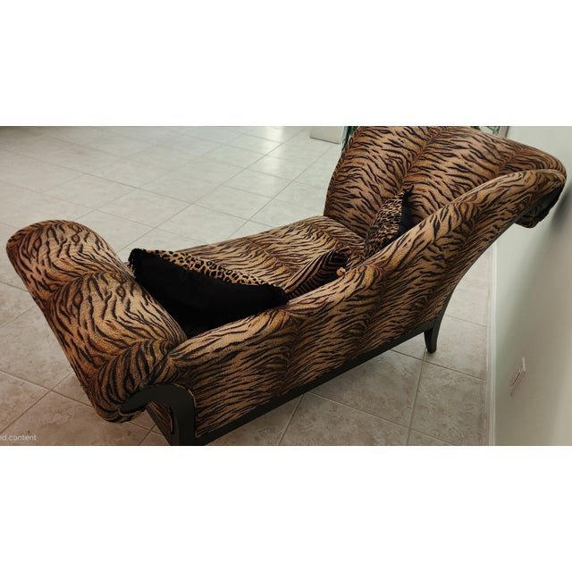 Mid-Century Modern Thayer Coggin 80's Chaise Lounge For Sale - Image 3 of 6