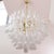 1980s Murano White and Clear Glass Chandelier, 1990s For Sale - Image 5 of 12