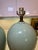 Late 20th Century Vintage Crackle Celadon Porcelain Lamps With Brass Base & Silk Shades – A Pair For Sale - Image 5 of 16