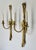 Vintage French 19th. Century Louis XVI Style Bronze Twin-Arm, Rope & Tassel Ormolu Wall Lighted Sconces -Pair For Sale In West Palm - Image 6 of 17