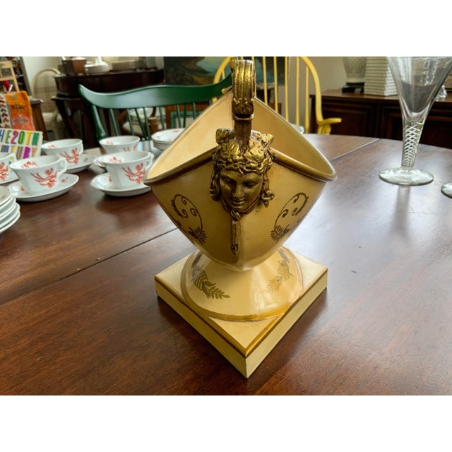 French Late 20th Century French Tole Compote For Sale - Image 3 of 11