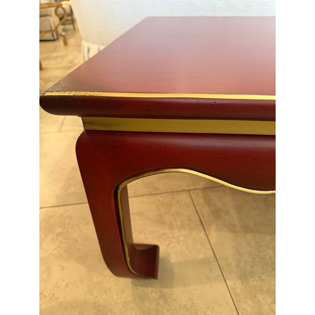 Chinoiserie Hickory Chair Company Red Chow Carriol Cocktail Table For Sale - Image 3 of 9