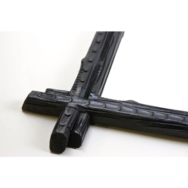 Austrian Black Forest Rustic Wall Mirror with Carved Oak Leaves, 1880 For Sale - Image 17 of 18