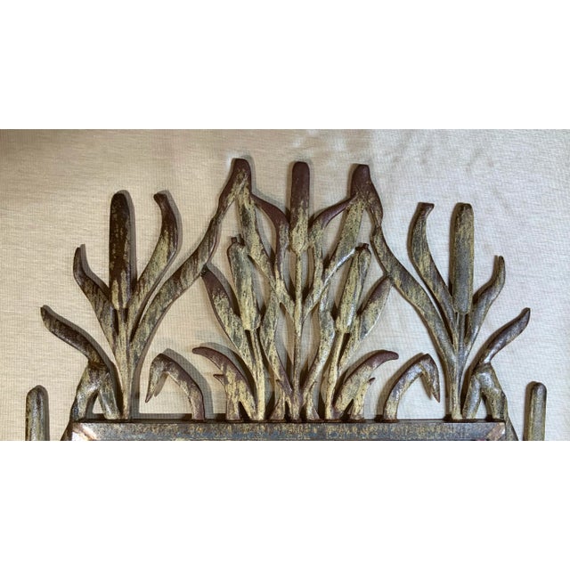 Cat Tail Iron Mirror For Sale - Image 4 of 13
