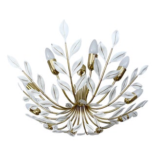Vintage Floral Pendant Light from Vereinigte Werstaetten, 1950s For Sale