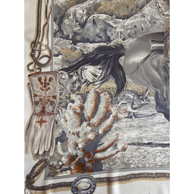 2010s Hermès 70cm Silk Scarf « The Pony Express » 2012 For Sale - Image 5 of 10