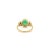 Contemporary 14k Emerald Sapphire & Diamond Gold Wedding Ring Size 5.5 For Sale In New York - Image 6 of 14