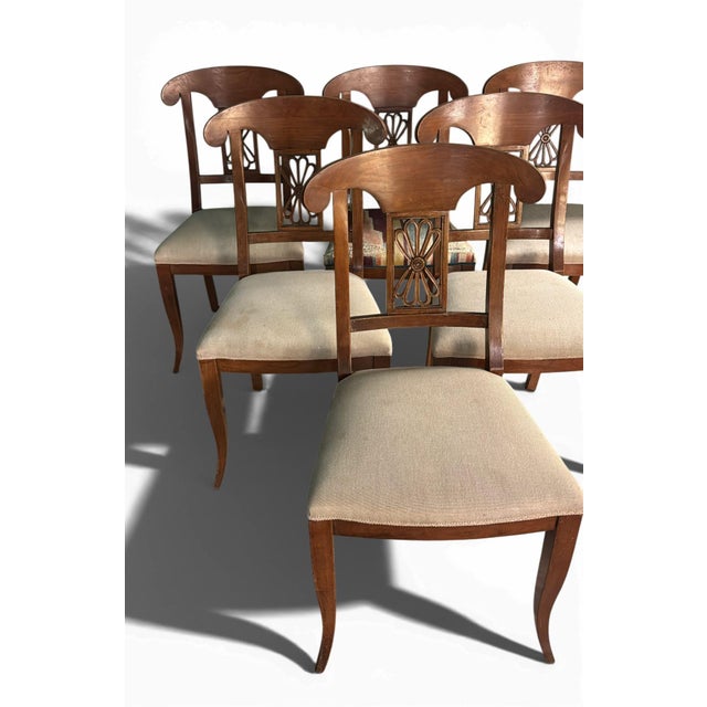 Wood Early 20th Century Biedermeier Style Set of Six Austrian Chairs For Sale - Image 7 of 18