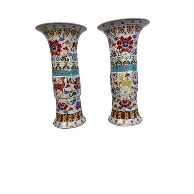 20th Century Yongzheng style Chinese Porcelain Vases in High Gloss - A Pair For Sale In Boston - Image 6 of 6