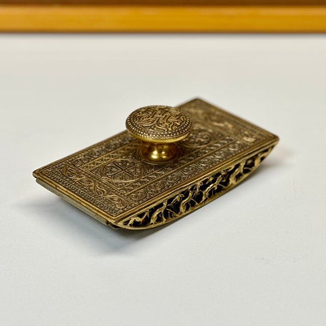 Tiffany Studios New York No. 1646 Venetian Bronze Blotter Rocker An exceptional and highly collectible Tiffany Studios New...