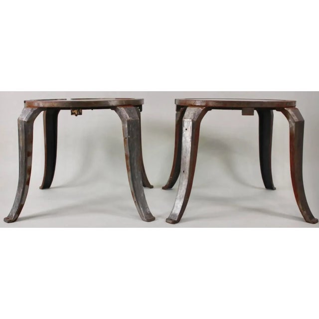 I am in love with this pair of 1940's industrial die makers tables. The possibilities are endless. One could powder coat...