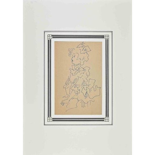 Modern Leo Longanesi, Woman, Mixed Media on Paper, 1930s For Sale - Image 3 of 4