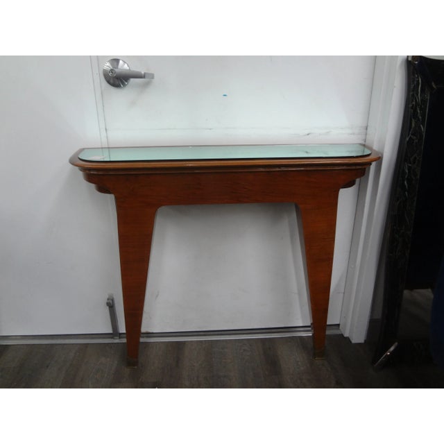 Mid-Century Modern 1950s Pair of Italian Modern Console Tables After Gio Ponti For Sale - Image 3 of 12