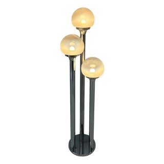 Italian Chrome and Murano Glass Floor Lamp from Mazzega, 1970s For Sale