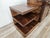 A refined Italian Art Deco dressing table crafted from walnut and blond walnut, featuring an elegant, geometric design...