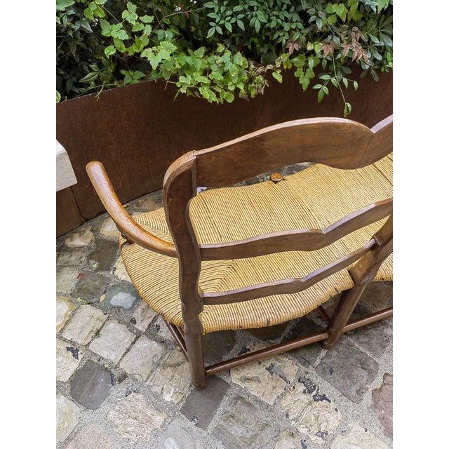 Wood 19th Century Provencal 3-Seater Sofa in Walnut For Sale - Image 7 of 18