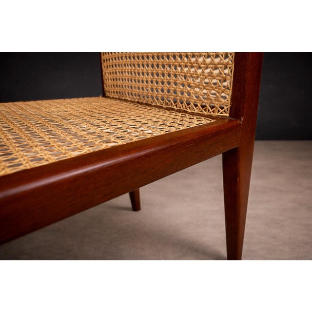 Armchair in Hardwood & Cane, John Graz, 1950s For Sale - Image 12 of 13