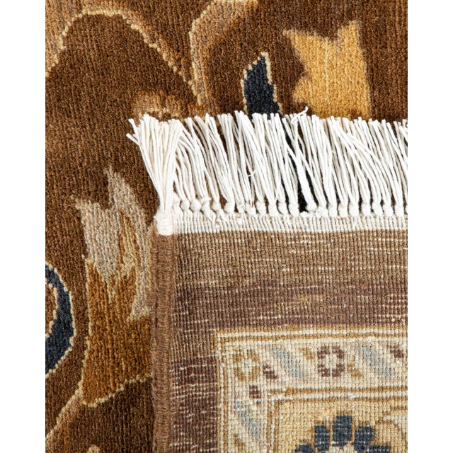 2000 - 2009 Mogul, One-of-a-Kind Hand-Knotted Area Rug - Brown, 10' 3" x 13' 9" For Sale - Image 5 of 8
