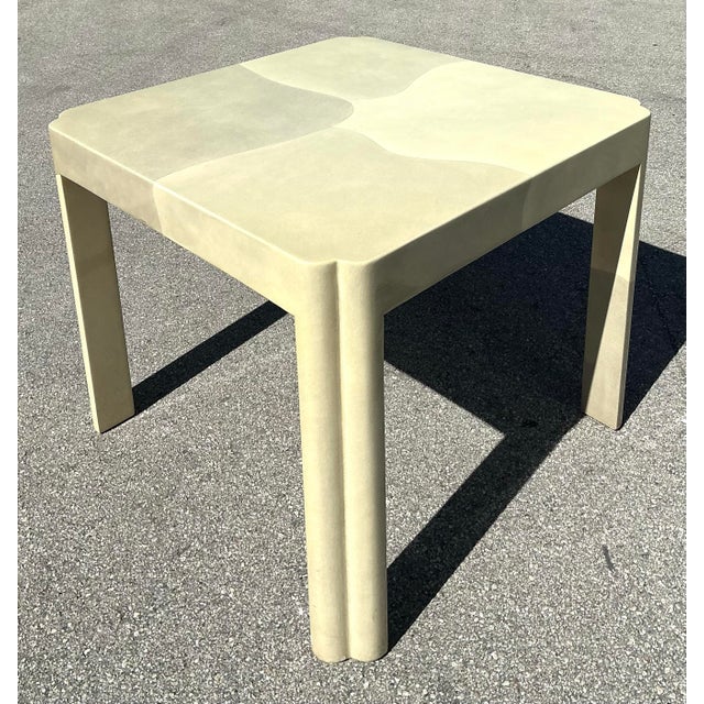 Vintage 80s Parchment Paper Game Table For Sale - Image 12 of 12