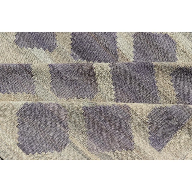 Modern Kilim Rug by Keivan Woven Arts, Hand-Woven Wool 8'9 X 11'7 For Sale - Image 11 of 13