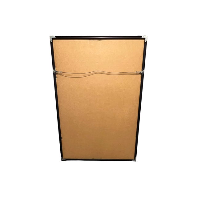 White Vintage 1980s Postmodern Ty Wilson Paris Blue Wall Art Poster Framed 1989 For Sale - Image 8 of 8