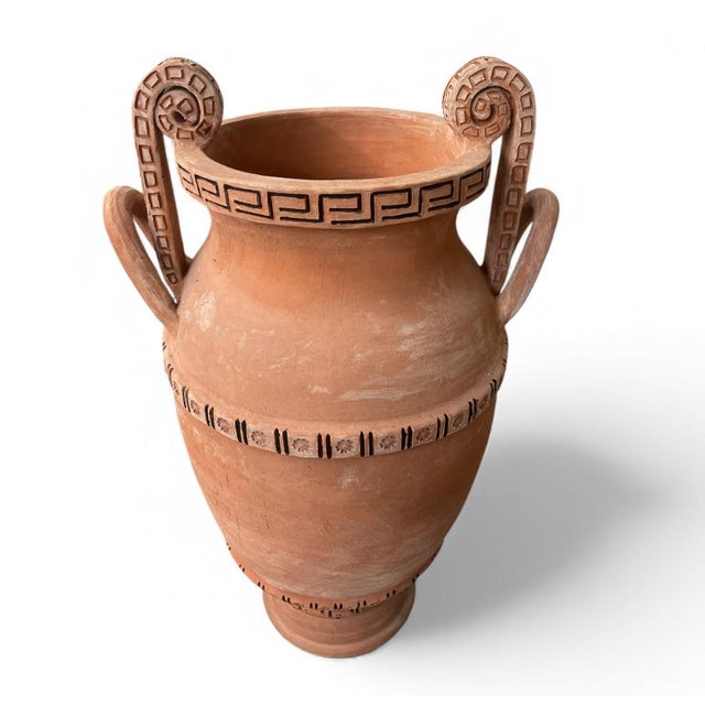 Tuscan Monumental Tuscan Terracotta Volute Krater Urn – Handcrafted in Italy For Sale - Image 3 of 7