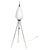 1950s Vintage Tripod Floor Lamp in Opaline Glass and Metal from Stilnovo, Italy, 1950s For Sale - Image 5 of 5