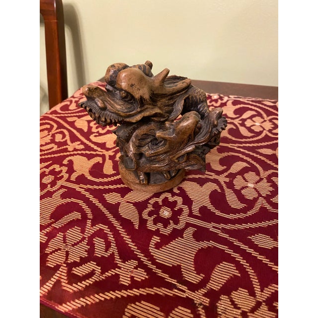 Coffee 2000s Chinese Rock Carving Big Tea Pot With Dragons For Sale - Image 8 of 13