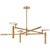 Modern Kelly Wearstler for Visual Comfort Signature Melange Large Floating Disc Chandelier in Antique-Burnished Brass with Alabaster For Sale - Image 3 of 6