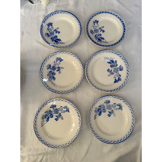 Large Annick Blue and White Dinner Service from Sarreguemines, Set of 5 For Sale - Image 12 of 16