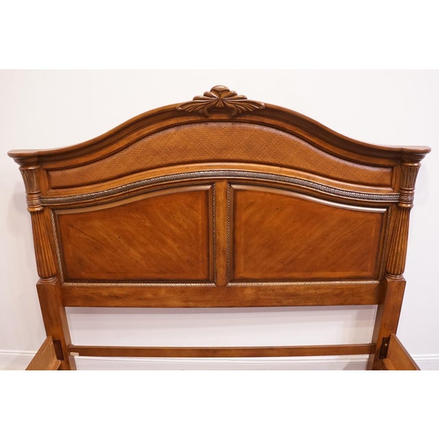 Early 21st Century Kevin Charles Cherry Contemporary Traditional Empire Style King Size Bed For Sale - Image 5 of 9