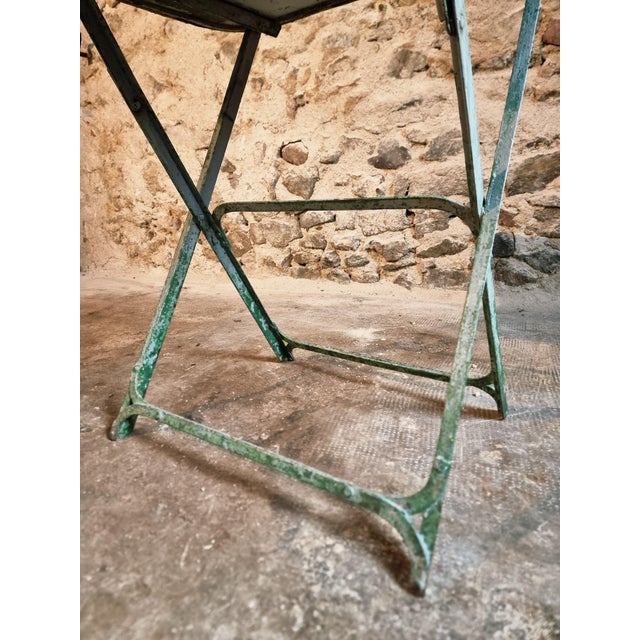 Metal Vintage French Folding Bistro Table in Iron Folding, 1920s For Sale - Image 7 of 16