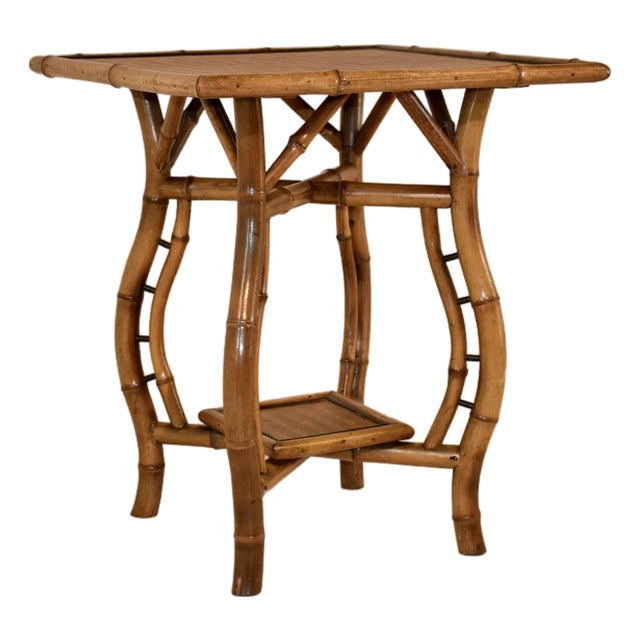 19th Century French Bamboo Side Table For Sale