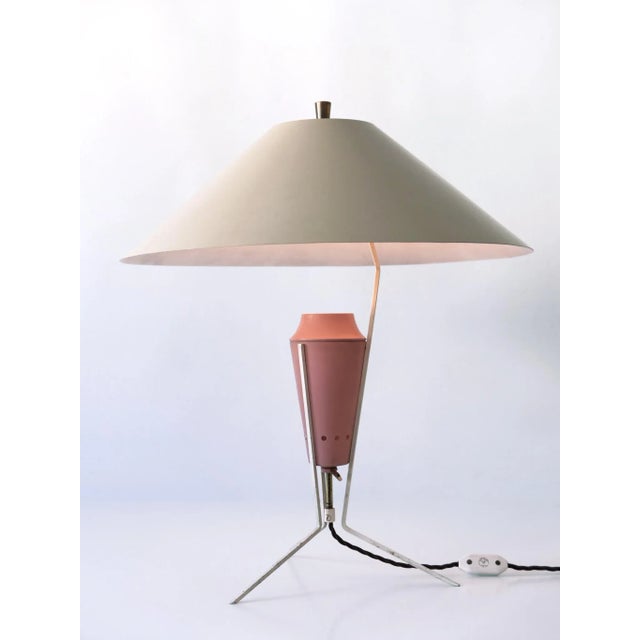 Metal Large Mid-Century Modern German Table Lamp, 1950s For Sale - Image 7 of 18