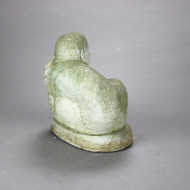 Stone Cast Hardstone Cherubic Buddha, Early 20th Century For Sale - Image 7 of 8