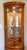 1980s 1980s Classic Oak Corner Curio Cabinet - Lighted Glass Display, 4 Glass + 2 Wood Shelves, Excellent Condition For Sale - Image 5 of 14