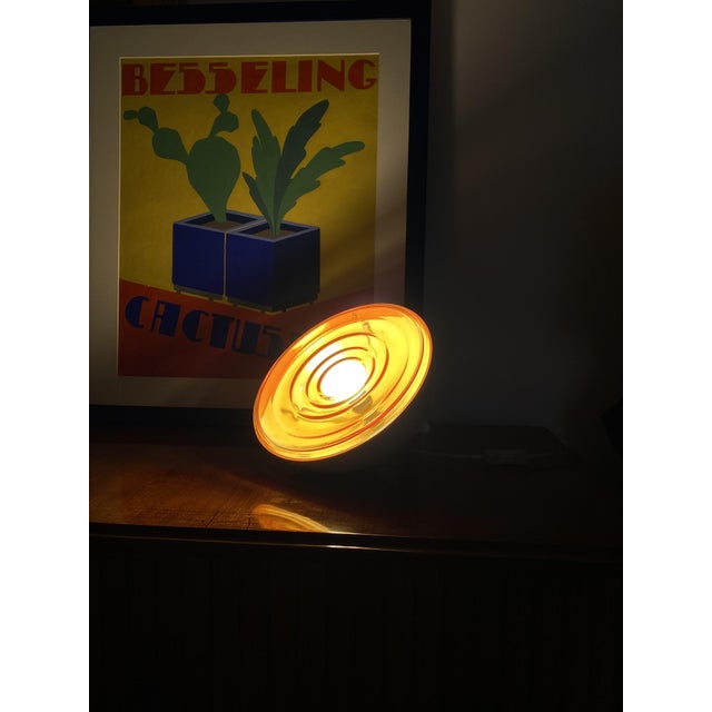 Space Age Orange Glass Table Lamp, France, 1970s For Sale - Image 10 of 18