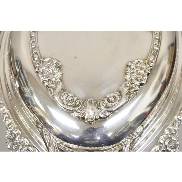 Silver Vintage Sheridan English Regency Lidded Silver Plated Vegetable Casserole Dish For Sale - Image 8 of 11