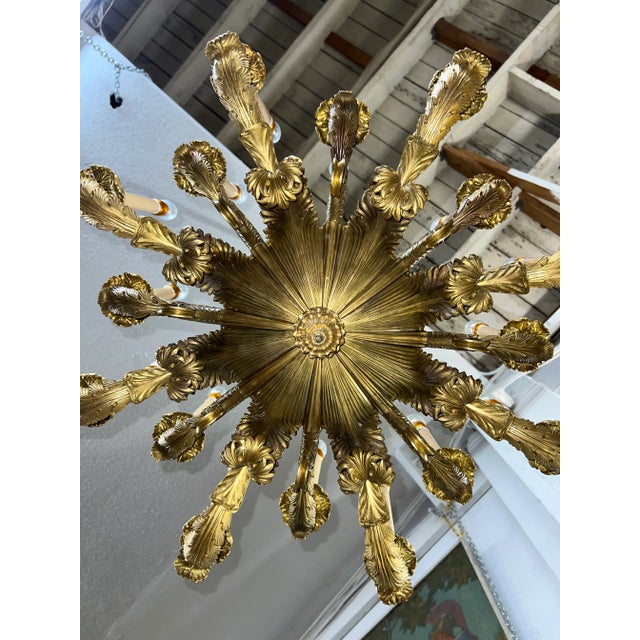 Vintage French Chandelier 16 Light For Sale - Image 4 of 12