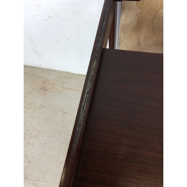 Brown Danish Modern Rosewood Magazine Table With Canvas For Sale - Image 8 of 18