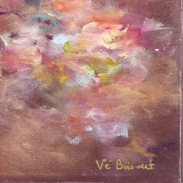 2020s Live Passionately - Red Abstract Floral Painting Original Artwork by Vé Boisvert For Sale - Image 5 of 9