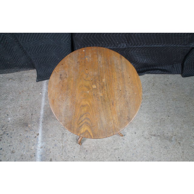 Late 20th Century Rustic Adirondack Sculptural Oak Branch Side Accent Table Round Cabin Lodge For Sale - Image 9 of 11