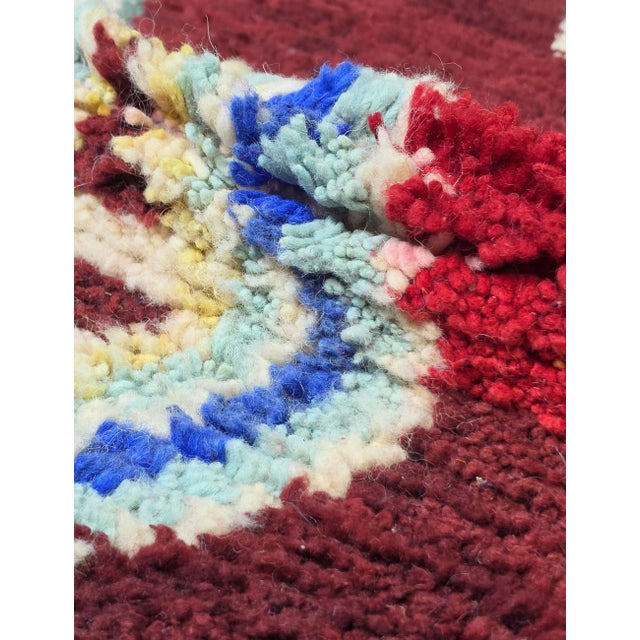 Red Handwoven Berber Wool Rug - 8.5 X 5.9 Ft For Sale - Image 4 of 8