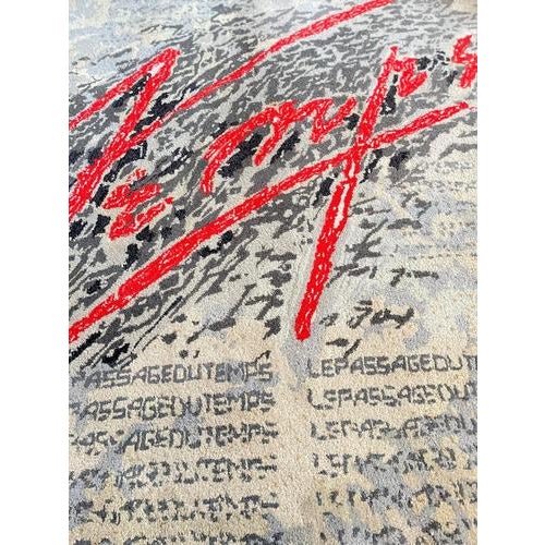 Contemporary Hand-Tufted Wool The Passage of Time Art Tapestry by Bernard Quentin, France, 1998 For Sale - Image 3 of 14