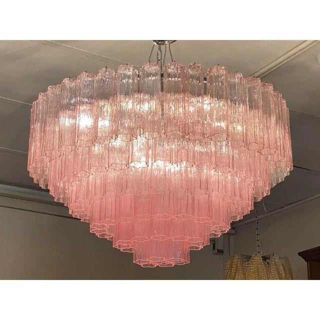 Pink Tronchi Murano Glass Chandelier by Simoeng For Sale - Image 7 of 13